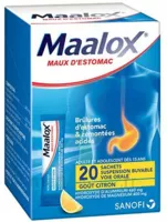 Maalox Maux D'estomac, Suspension Buvable Citron 20 Sachets à PARIS